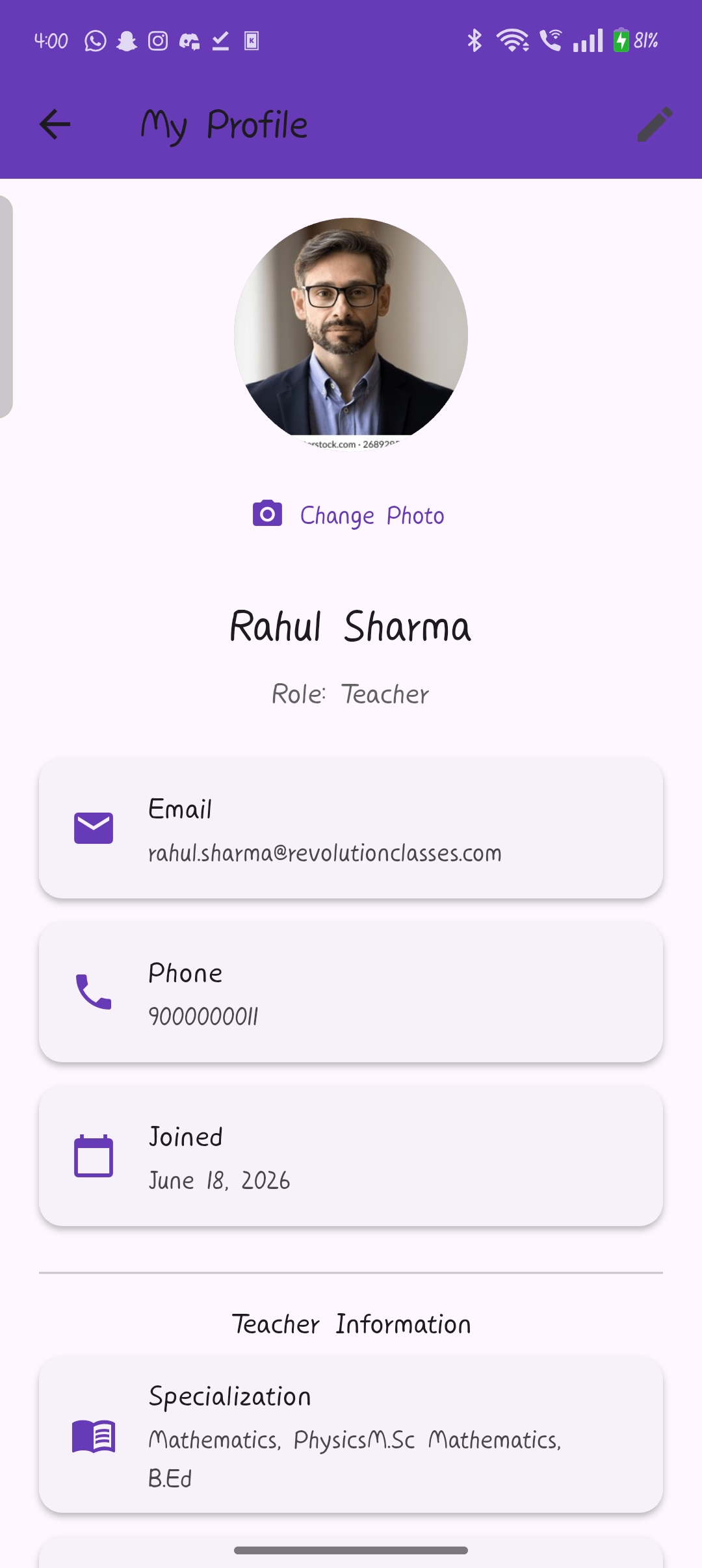 Faculty Dashboard Preview