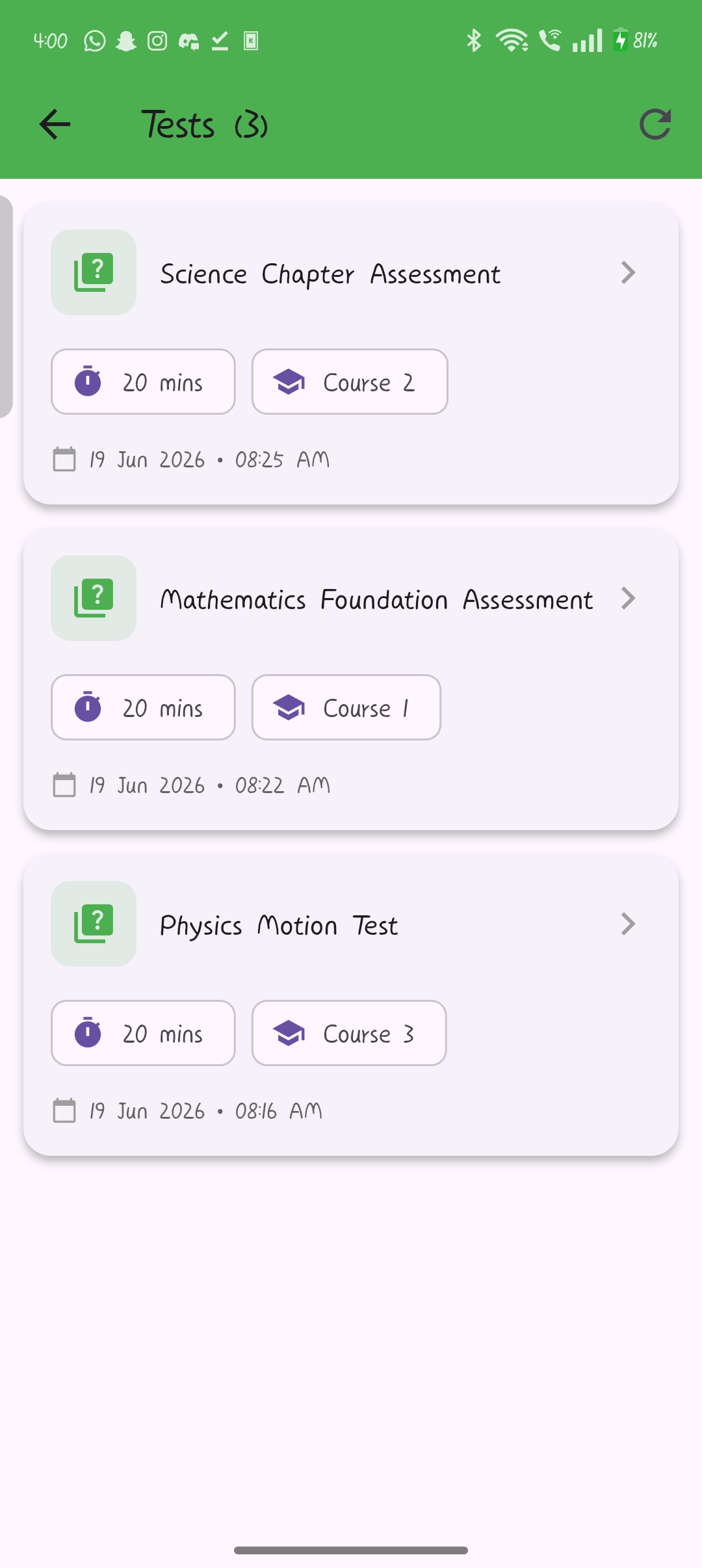 Test Interface Preview